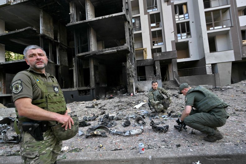 Kyiv Kindergarten, Apartment Hit by Long-Range Missiles 