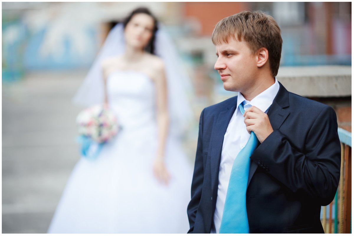 Stock image of man leaving bride 
