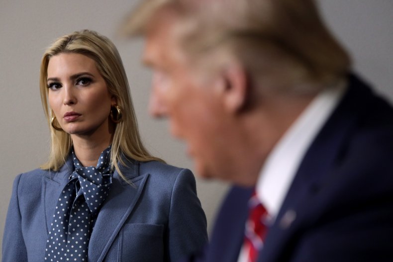 Ivanka Trump during news briefing