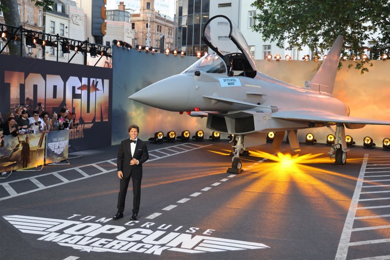 Tom Cruise at "Top Gun: Maverick" premiere