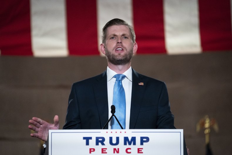 Eric Trump speaks at the 2020 RNC