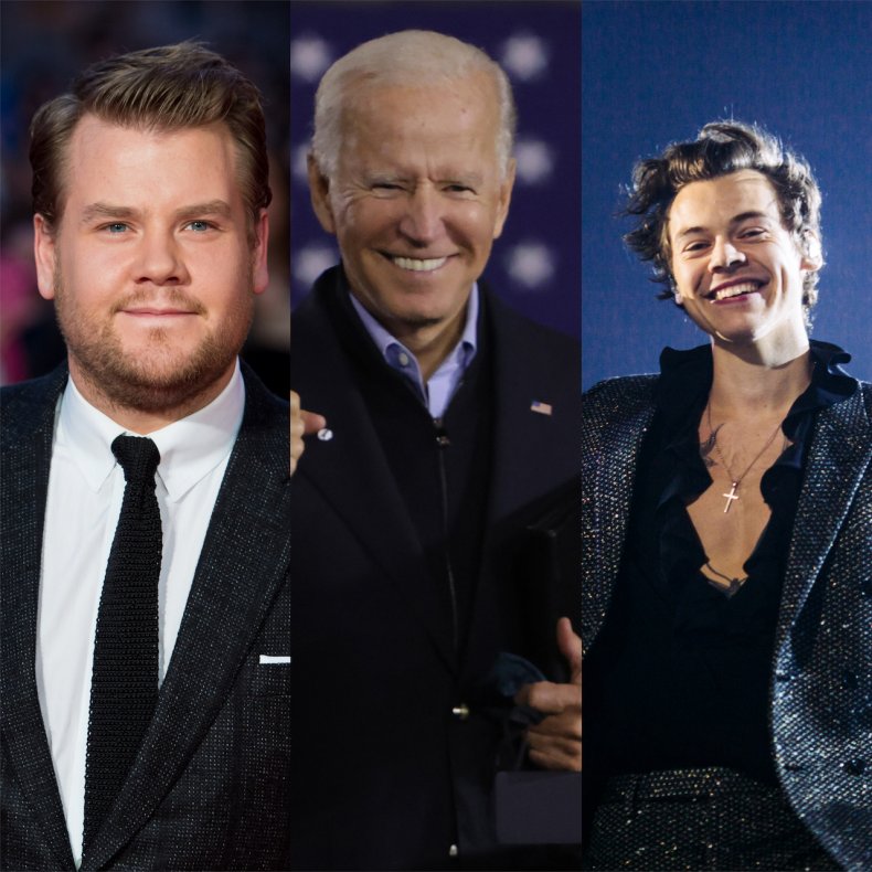James Corden Joe Biden Harry Styles