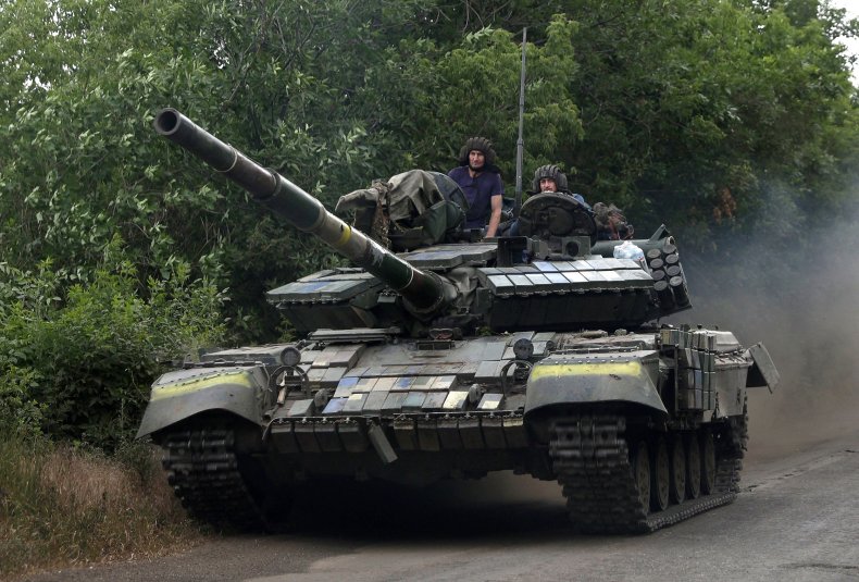 Украинские войска в танке
