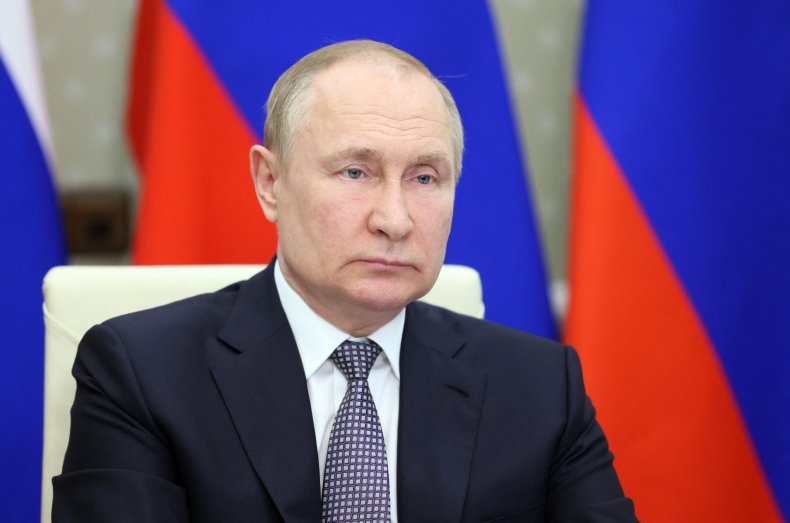 Vladimir Putin at a meeting 