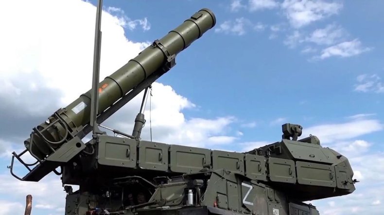 Russian missile launcher in Ukraine