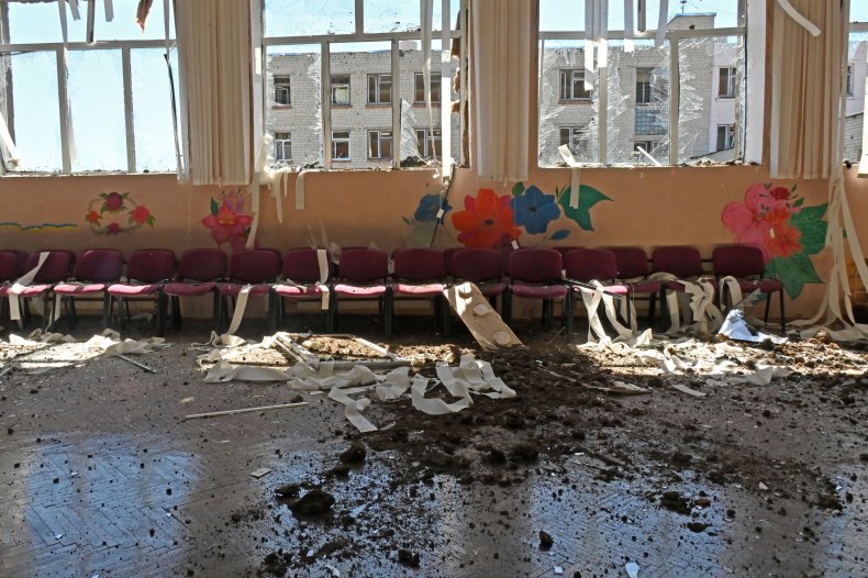 Kharkiv School After Missile Strikes