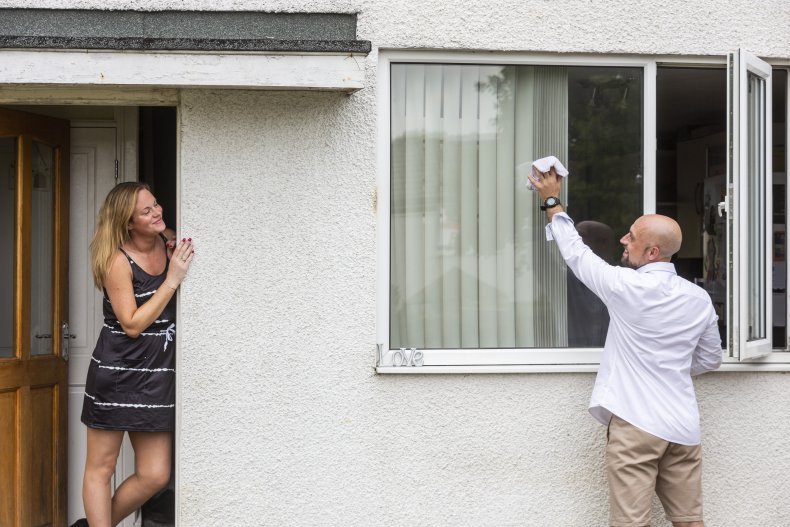 pWoman is expecting a baby after falling in love with her window cleaner as he washed her windows. (Lee Mclean/Zenger)/p