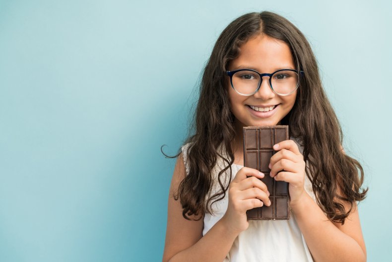 Child with chocolate