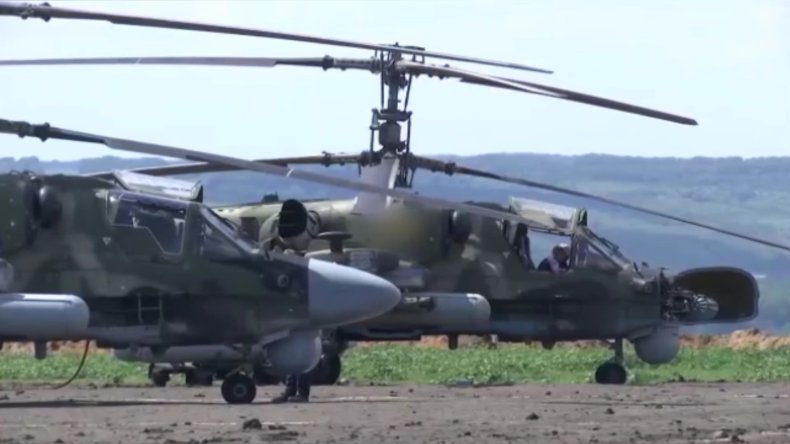 Russia Ka-52 Alligator helicopters