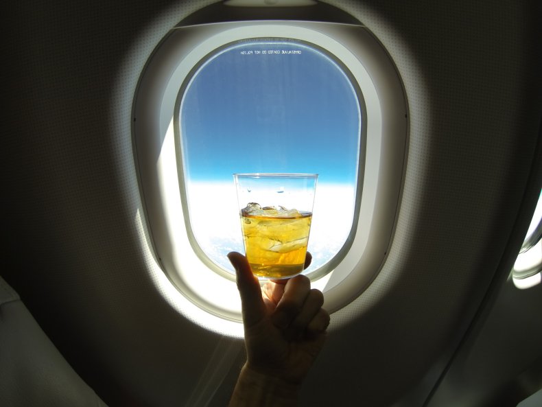 Airplane drink TikTok vegas