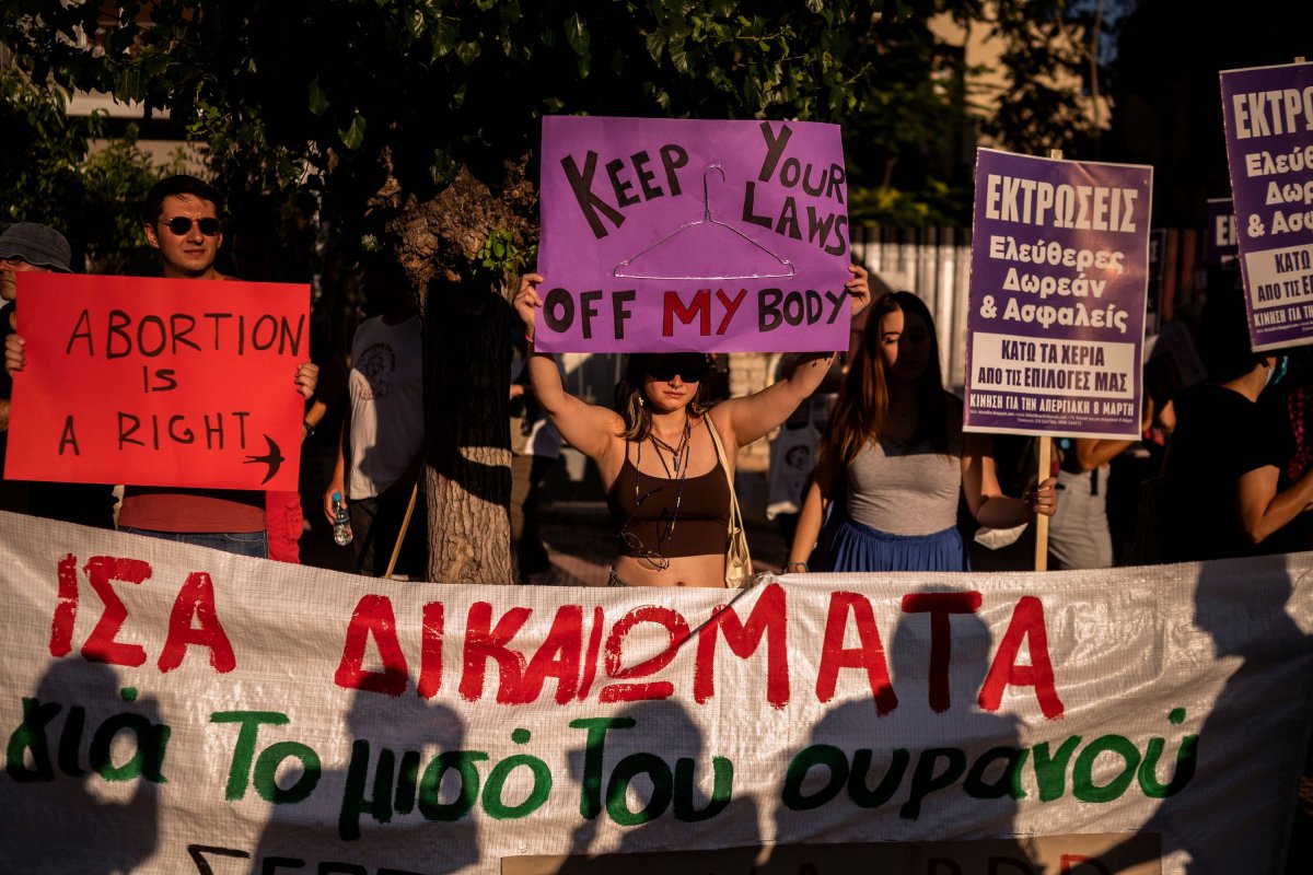 Abortion protest in Athens