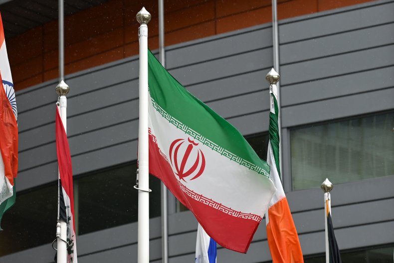 Iranian flag in Vienna