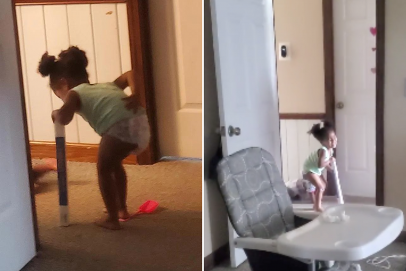 3-year-old mimics dads injuries