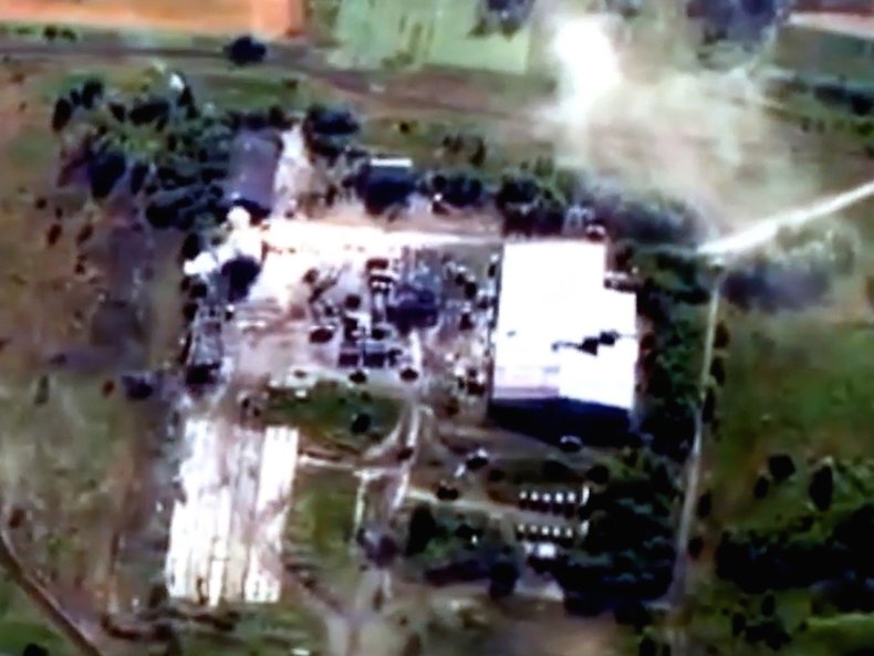 Ukraine attack Russian arms site 1