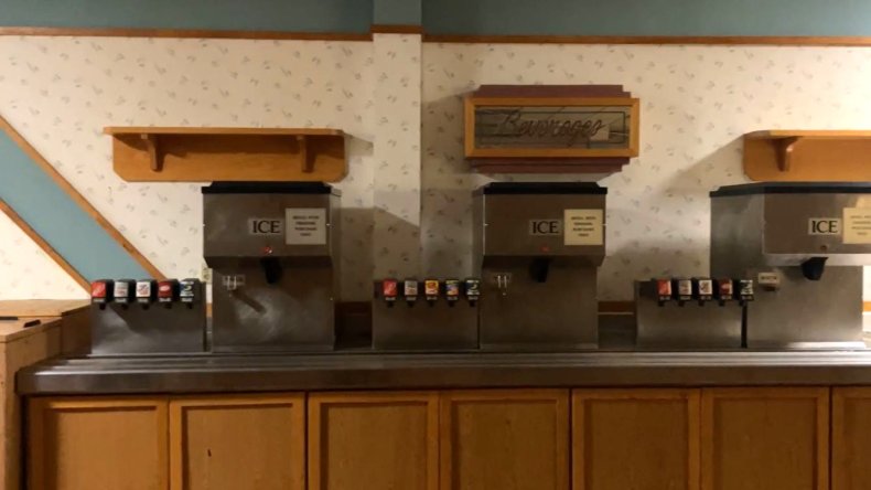 Vintage Burger King inside a mall.