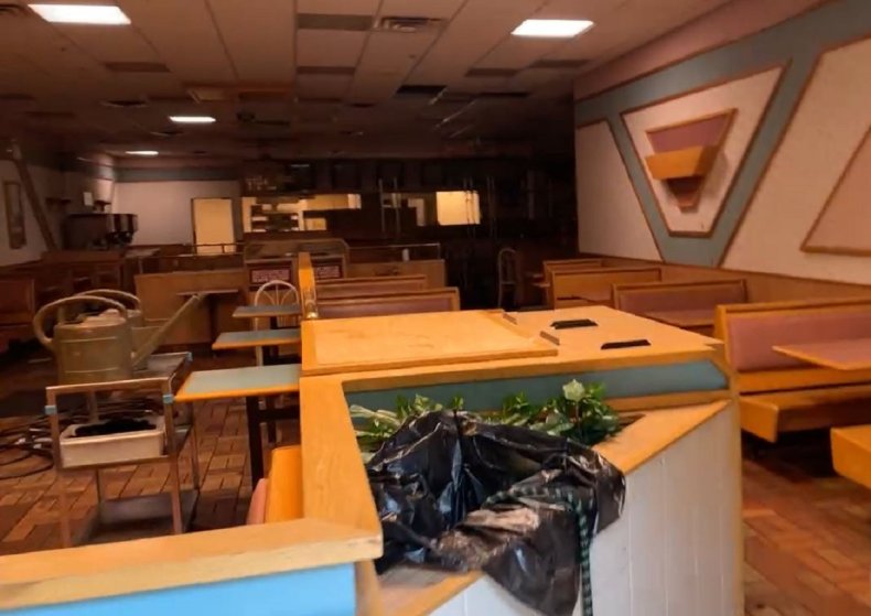 Vintage Burger King inside a mall.