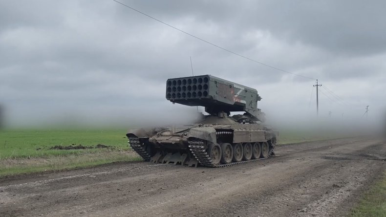 Russian TOS-1A 'Solntsepek' missile system