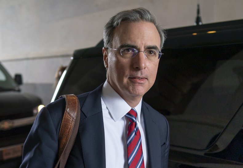 Pat Cipollone departs the U.S. Capitol