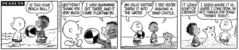 Franklin Armstrong Peanuts Charles Schulz First Appearance