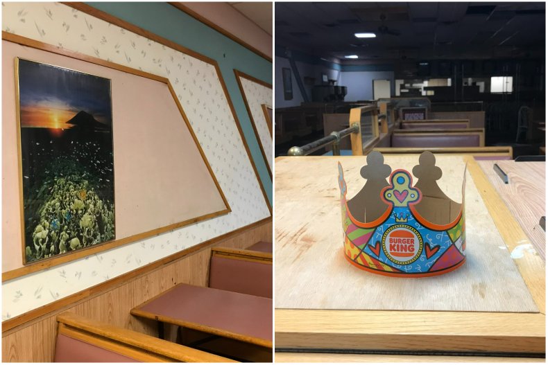 Vintage Burger King inside a mall.