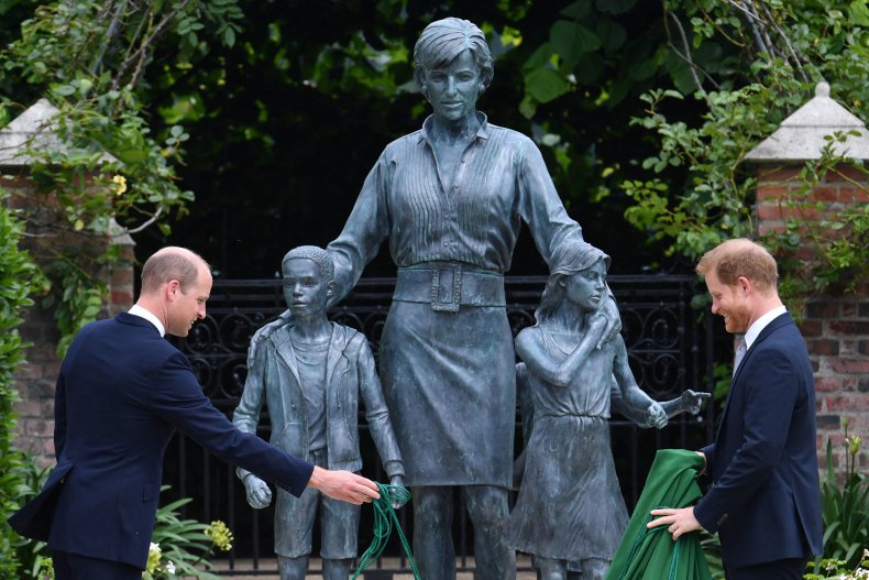 Prince William and Prince Harry Diana Statue