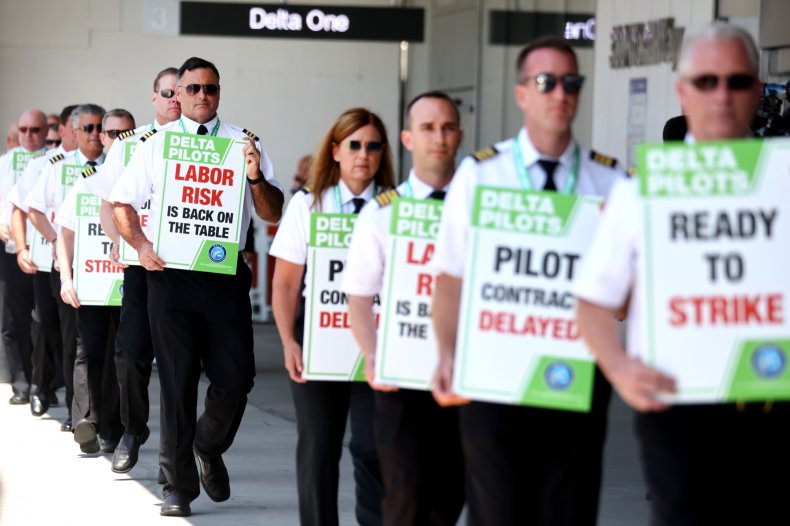 Delta Pilots on Strike