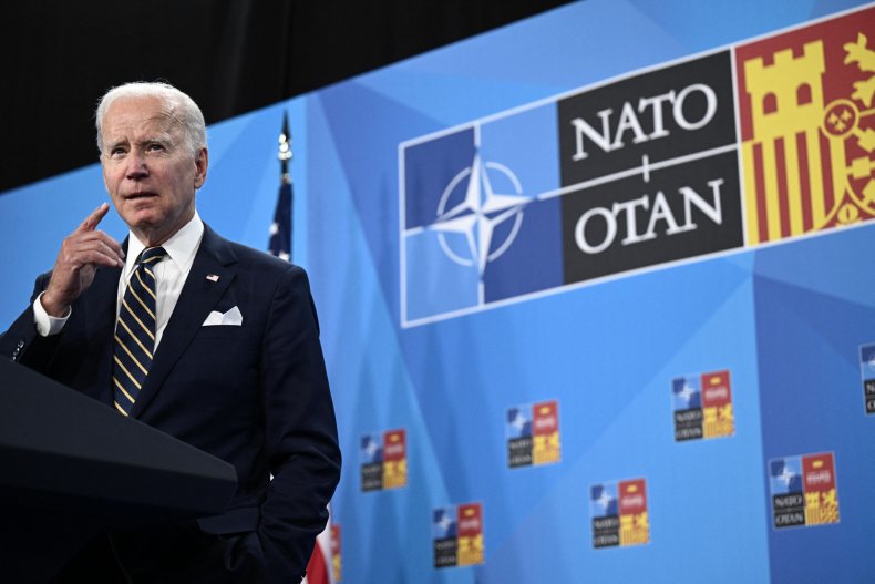 Joe, Biden, address, NATO, summit, Madrid
