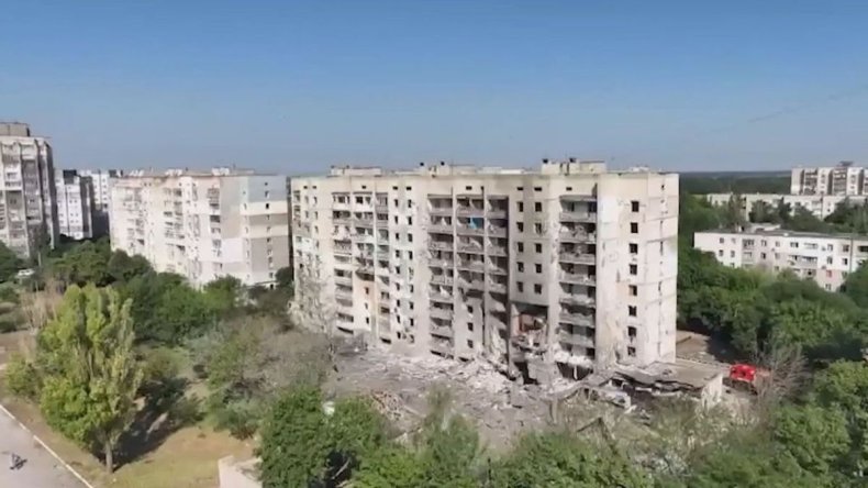Odesa apartment building hit by Russian missile