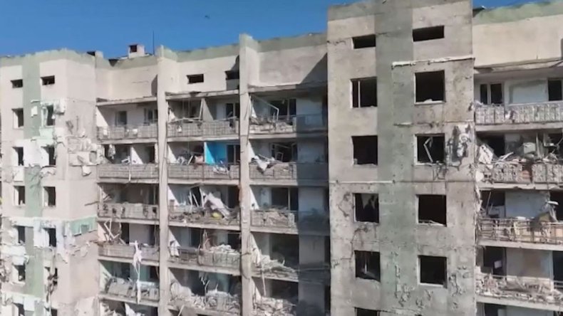 Odesa apartment building hit by Russian missile