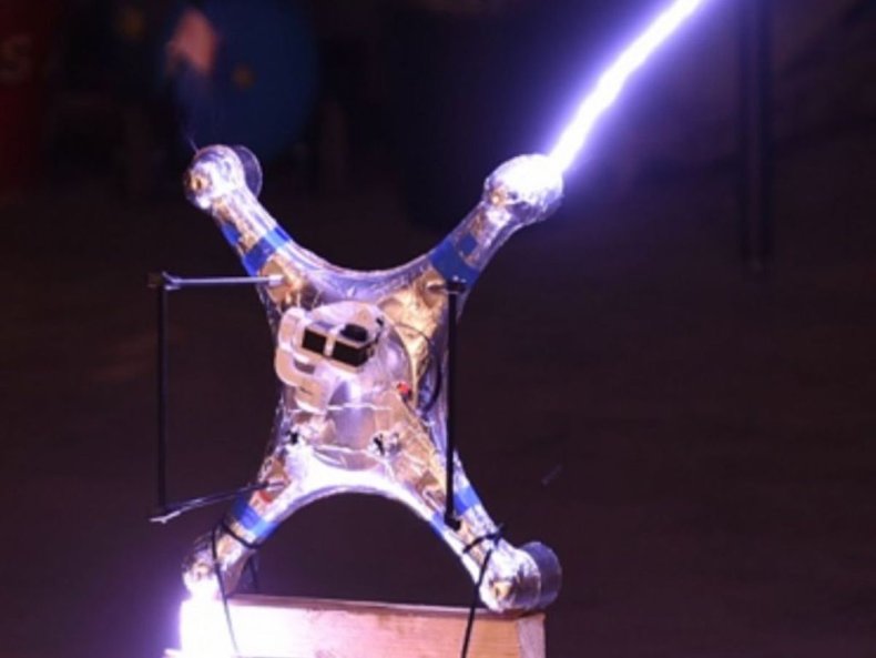 Flashover effects of shielded drone