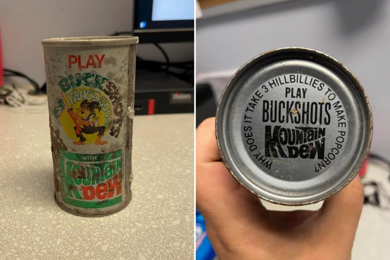 Rare 1970s Mountain Dew Soda Can Found in the Walls During Home Renovation