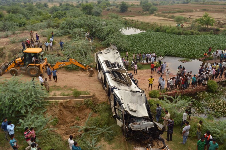 Bus crash in India