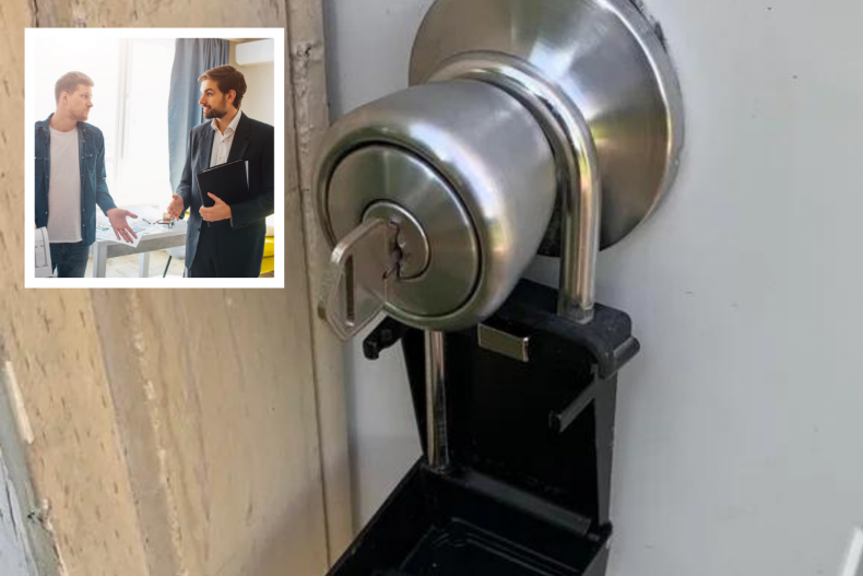 Key left in door by realtor
