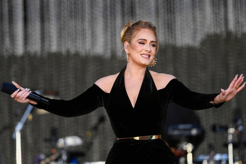 Adele performs in Hyde Park, London