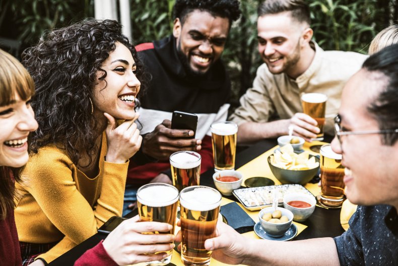 Millennials socializing