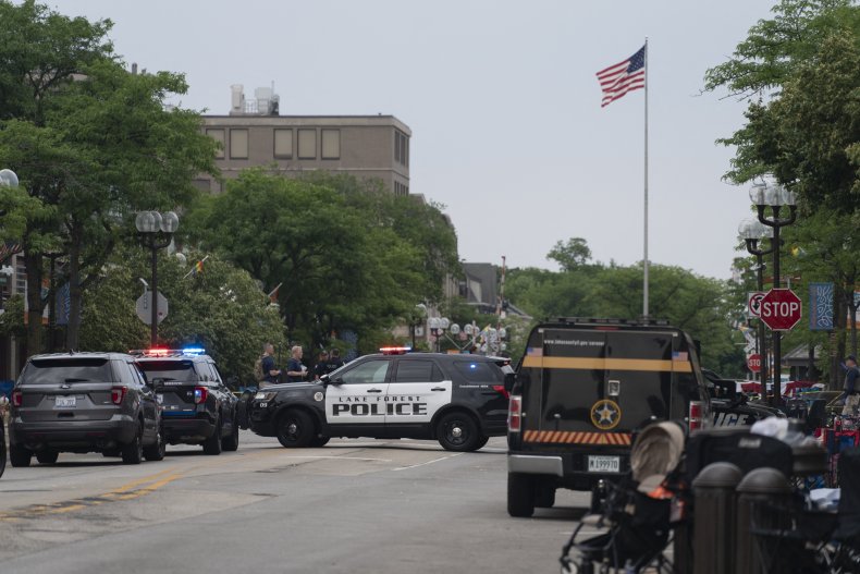 Police at Aftermath of Illinois Shooting