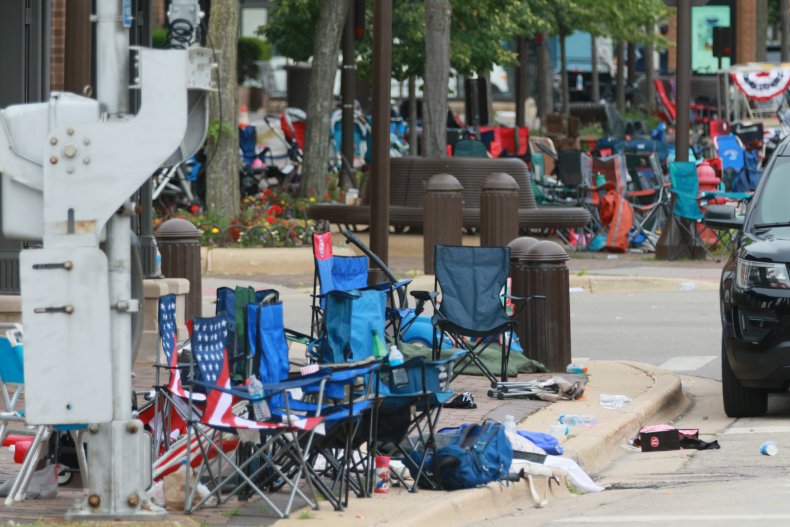 Belongings are shown left behind 