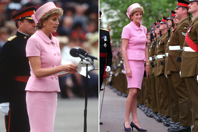 Princess Diana Pink Versace Skirt Suit