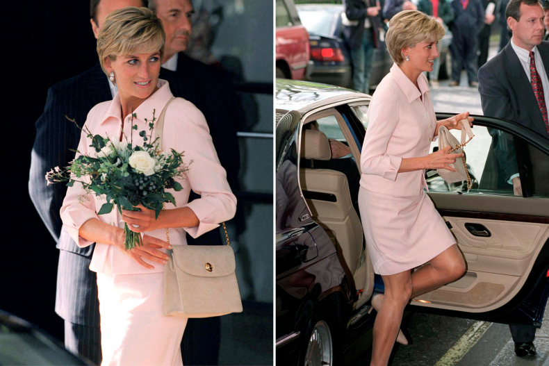 Princess Diana Catherine Walker Pink Skirt Suit