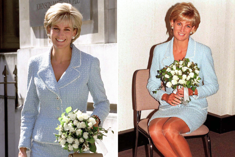 Chanel Princess Diana Blue Skirt Suit