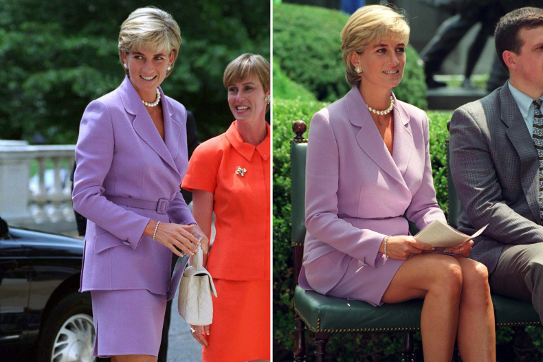 Princess Diana Purple Versace Skirt Suit