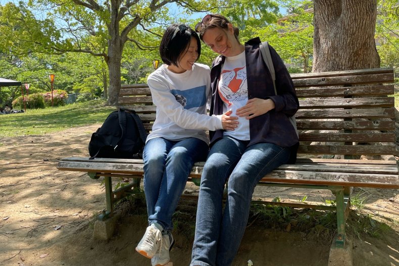 Machi Sakata With Her Partner, Theresa Stieger