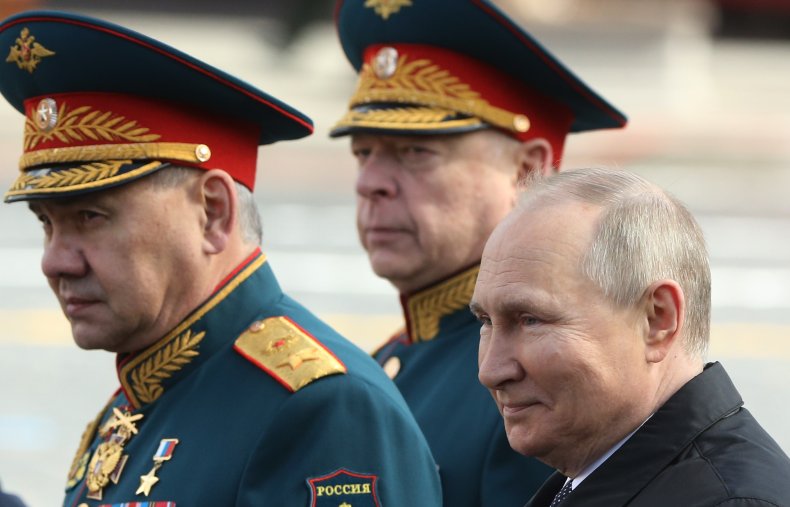 Russian President Vladimir Putin and Sergei Shoigu