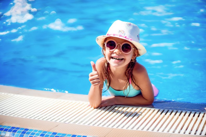 Girl in pool