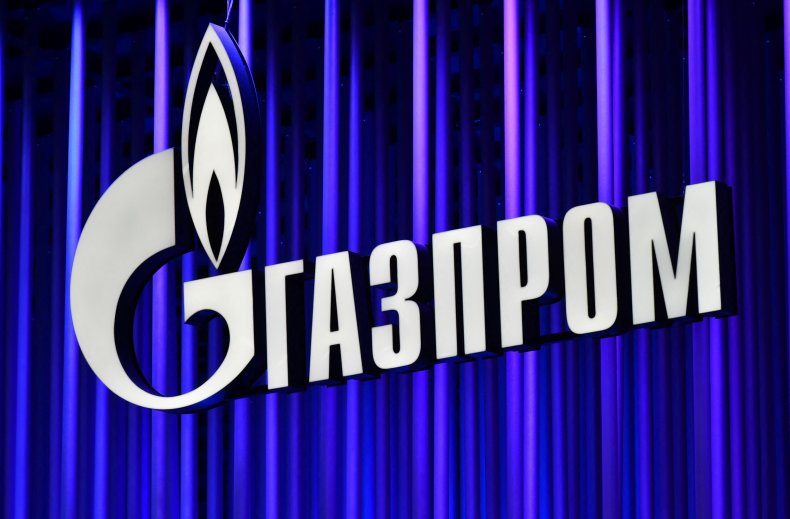  Russia's energy giant Gazprom logo