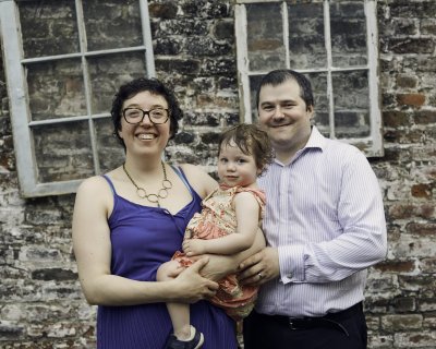 Adrienne With Her Partner and Daughter Adrienne With Her Partner and Daughter