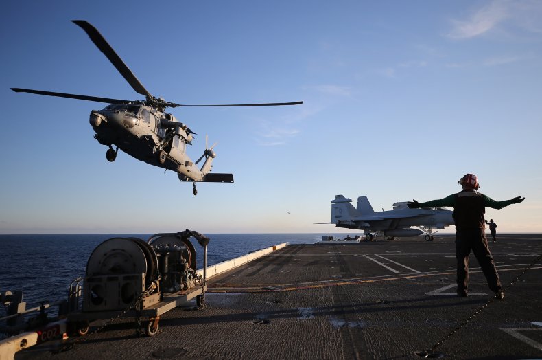 U.S. Navy Conducts Carrier Qualification Training Aboard 