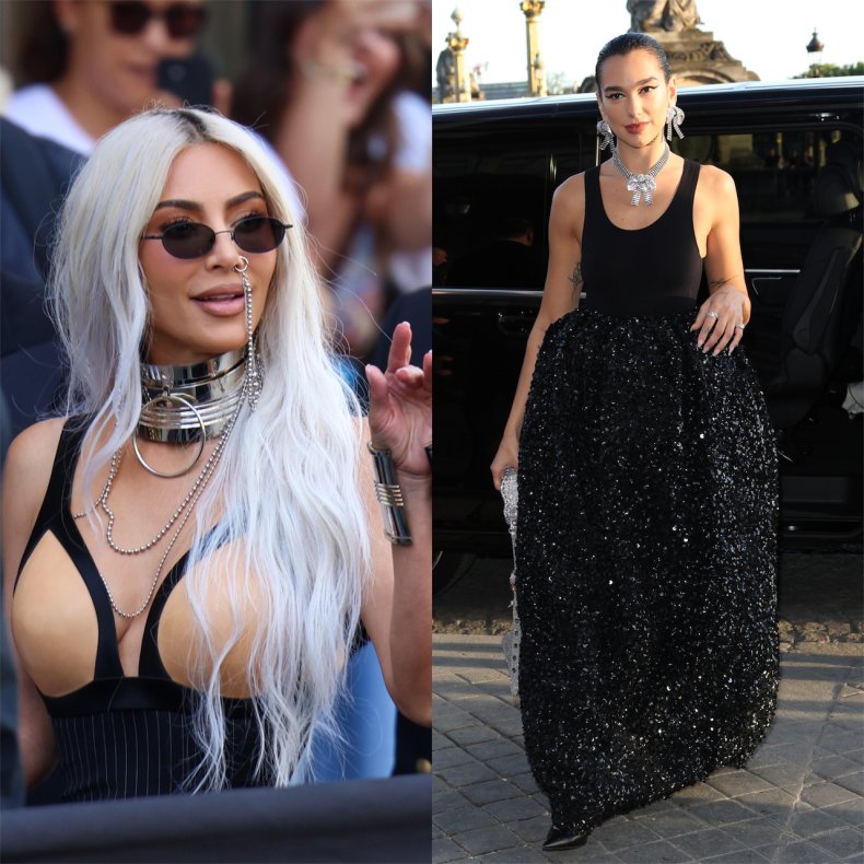 Kim Kardashian Dua Lipa walk Balenciaga runway