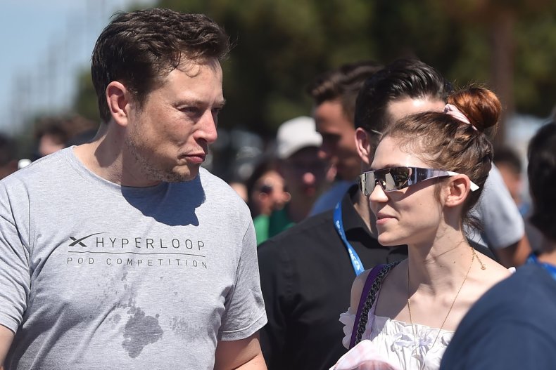 Elon Musk with Grimes