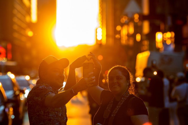 Manhattanhenge on May 29, 2022